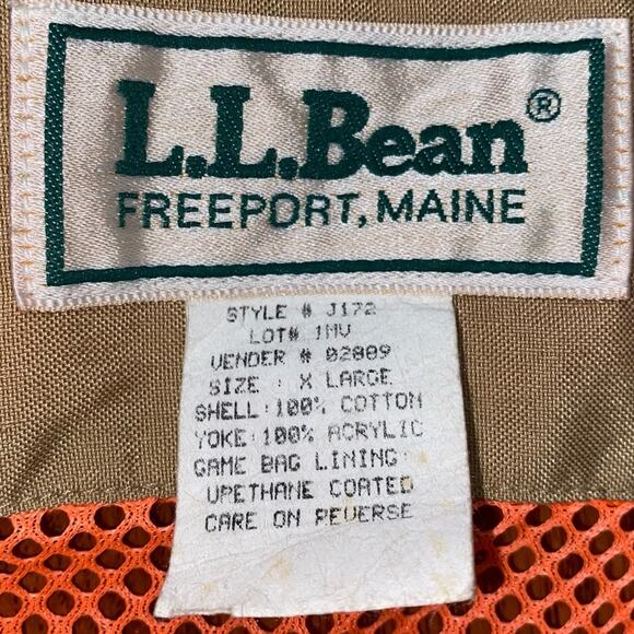 L.L Bean $129 Cotton Mesh Hunting Fishing Vest with Pockets NWOT Mens XL - Picture 5 of 15